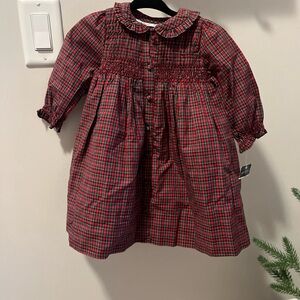 NWT: Ralph Lauren Plaid Long Sleeve Dress size: 9month